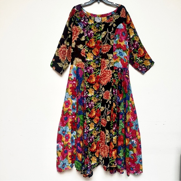 Jasmine by K.V.M Floral Sheer Maxi Dress Size Medium - Picture 1 of 10